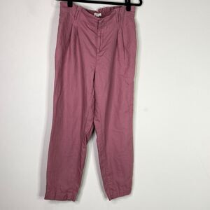 LOFT 2020 Linen Cotton Paper Bag High Waist Pants Women’s Size Medium